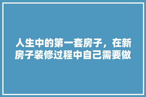 人生中的第一套房子，在新房子装修过程中自己需要做什么，装修后第一步做什么准备工作。 人生中的第一套房子，在新房子装修过程中自己需要做什么，装修后第一步做什么准备工作。 家居装饰