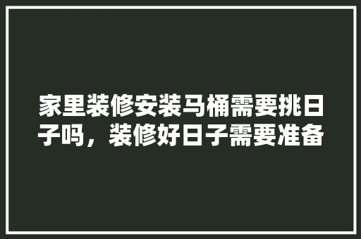家里装修安装马桶需要挑日子吗，装修好日子需要准备什么东西。 家里装修安装马桶需要挑日子吗，装修好日子需要准备什么东西。 二手房