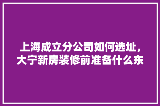 上海成立分公司如何选址，大宁新房装修前准备什么东西。 上海成立分公司如何选址，大宁新房装修前准备什么东西。 家居设计
