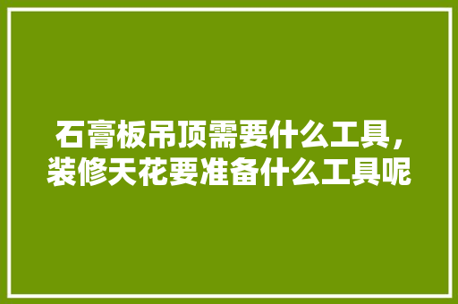 石膏板吊顶需要什么工具，装修天花要准备什么工具呢。 石膏板吊顶需要什么工具，装修天花要准备什么工具呢。 买房须知