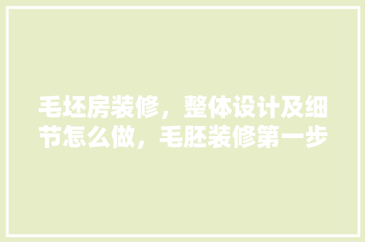 毛坯房装修，整体设计及细节怎么做，毛胚装修第一步。 毛坯房装修，整体设计及细节怎么做，毛胚装修第一步。 买房须知
