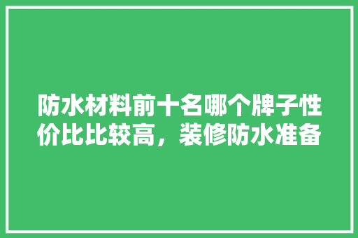 防水材料前十名哪个牌子性价比比较高，装修防水准备材料是什么意思。 防水材料前十名哪个牌子性价比比较高，装修防水准备材料是什么意思。 家居设计