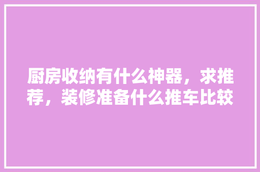 厨房收纳有什么神器，求推荐，装修准备什么推车比较好呢。 厨房收纳有什么神器，求推荐，装修准备什么推车比较好呢。 装修知识