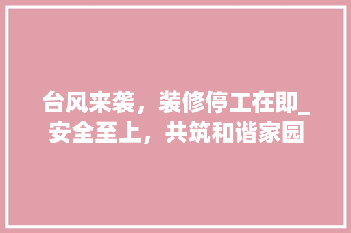 台风来袭，装修停工在即_安全至上，共筑和谐家园 台风来袭，装修停工在即_安全至上，共筑和谐家园 买房须知