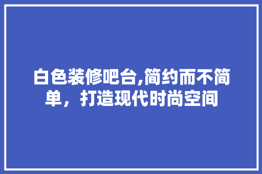 白色装修吧台,简约而不简单，打造现代时尚空间 白色装修吧台,简约而不简单，打造现代时尚空间 二手房