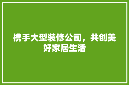 携手大型装修公司，共创美好家居生活 携手大型装修公司，共创美好家居生活 家居设计