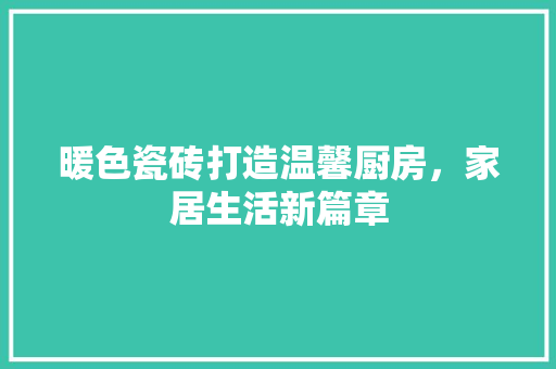 暖色瓷砖打造温馨厨房，家居生活新篇章 暖色瓷砖打造温馨厨房，家居生活新篇章 二手房