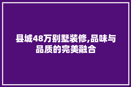 县城48万别墅装修,品味与品质的完美融合 县城48万别墅装修,品味与品质的完美融合 二手房