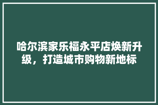 哈尔滨家乐福永平店焕新升级，打造城市购物新地标 哈尔滨家乐福永平店焕新升级，打造城市购物新地标 家居设计