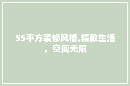 55平方装修风格,精致生活，空间无限 55平方装修风格,精致生活，空间无限 买房须知