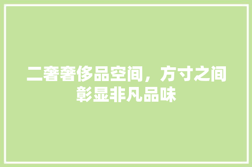 二奢奢侈品空间，方寸之间彰显非凡品味 二奢奢侈品空间，方寸之间彰显非凡品味 装修知识