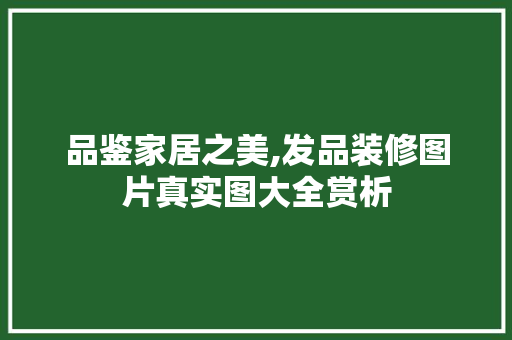 品鉴家居之美,发品装修图片真实图大全赏析 品鉴家居之美,发品装修图片真实图大全赏析 二手房