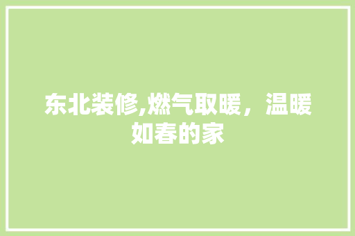 东北装修,燃气取暖，温暖如春的家 东北装修,燃气取暖，温暖如春的家 家居设计