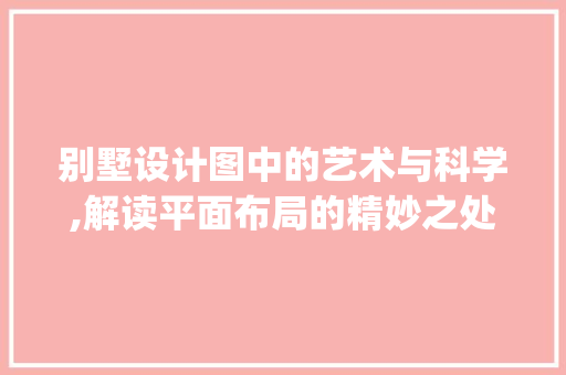 别墅设计图中的艺术与科学,解读平面布局的精妙之处_别墅设计图平面图设计图纸