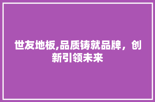 世友地板,品质铸就品牌，创新引领未来