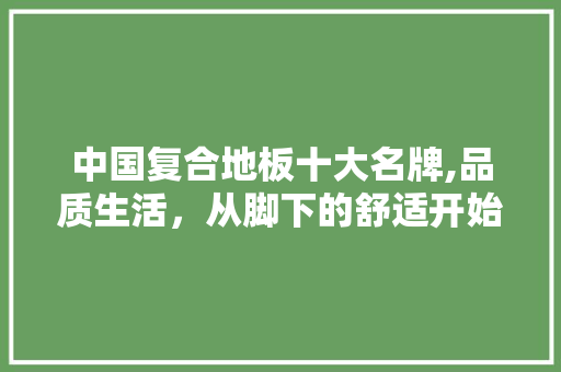 中国复合地板十大名牌,品质生活，从脚下的舒适开始