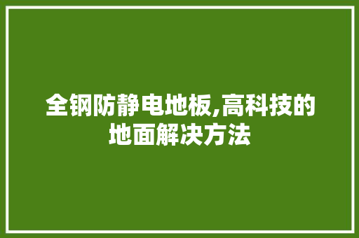 全钢防静电地板,高科技的地面解决方法