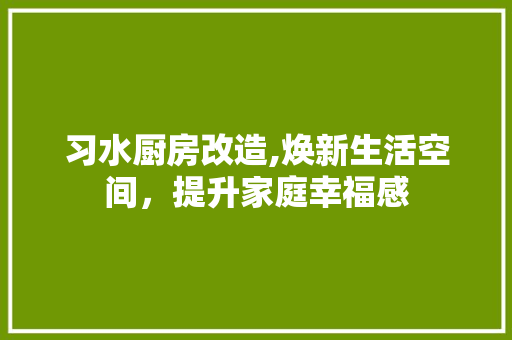 习水厨房改造,焕新生活空间，提升家庭幸福感 家居设计