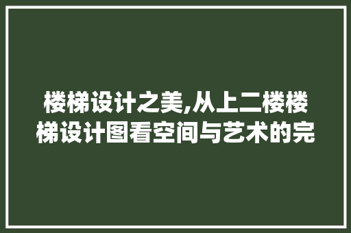 楼梯设计之美,从上二楼楼梯设计图看空间与艺术的完美融合_上二楼楼梯设计图