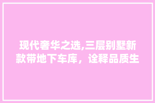 现代奢华之选,三层别墅新款带地下车库，诠释品质生活新高度_三层别墅图片新款带地下车库