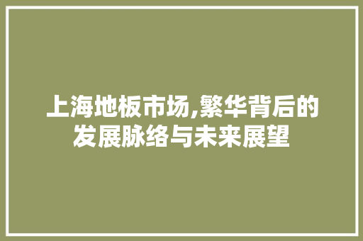 上海地板市场,繁华背后的发展脉络与未来展望