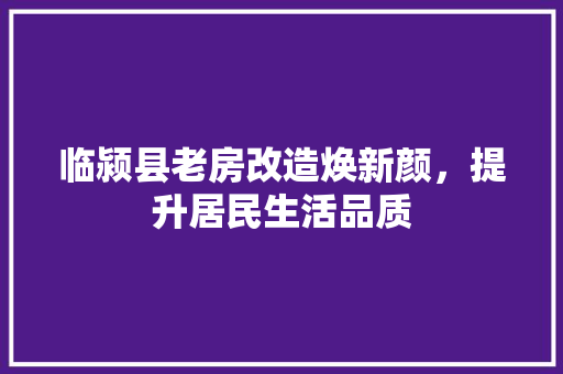 临颍县老房改造焕新颜，提升居民生活品质
