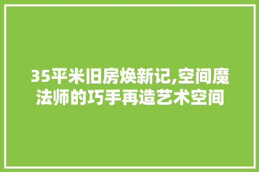 35平米旧房焕新记,空间魔法师的巧手再造艺术空间