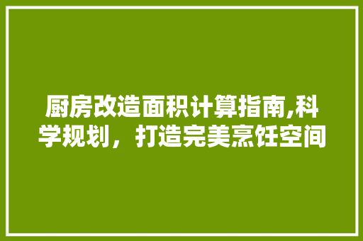 厨房改造面积计算指南,科学规划，打造完美烹饪空间 家居装饰