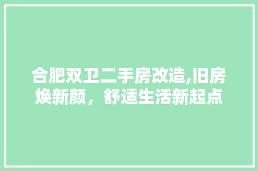 合肥双卫二手房改造,旧房焕新颜，舒适生活新起点