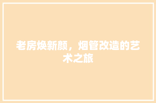 老房焕新颜，烟管改造的艺术之旅 买房须知