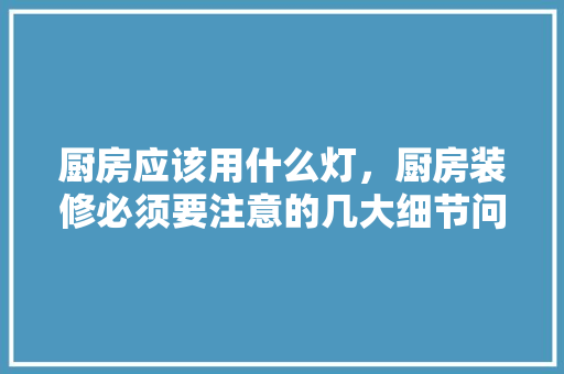 厨房应该用什么灯，厨房装修必须要注意的几大细节问题。 厨房应该用什么灯，厨房装修必须要注意的几大细节问题。 装修知识
