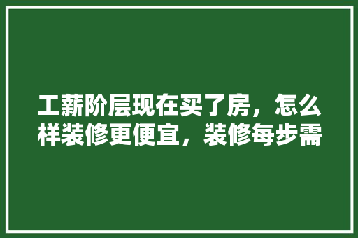 工薪阶层现在买了房，怎么样装修更便宜，装修每步需要准备什么东西。 工薪阶层现在买了房，怎么样装修更便宜，装修每步需要准备什么东西。 二手房