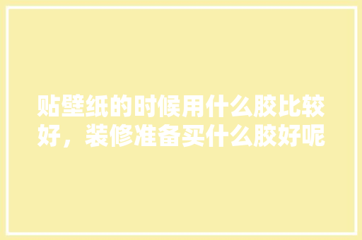 贴壁纸的时候用什么胶比较好，装修准备买什么胶好呢。 贴壁纸的时候用什么胶比较好，装修准备买什么胶好呢。 二手房