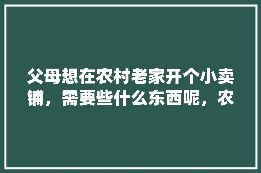 父母想在农村老家开个小卖铺，需要些什么东西呢，农村装修前的准备是什么意思。 父母想在农村老家开个小卖铺，需要些什么东西呢，农村装修前的准备是什么意思。 买房须知