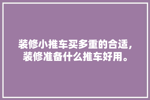 装修小推车买多重的合适，装修准备什么推车好用。 装修小推车买多重的合适，装修准备什么推车好用。 家居设计