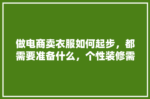 做电商卖衣服如何起步，都需要准备什么，个性装修需要准备什么东西。 买房须知