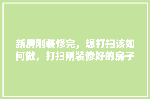 新房刚装修完，想打扫该如何做，打扫刚装修好的房子需要准备什么东西。 新房刚装修完，想打扫该如何做，打扫刚装修好的房子需要准备什么东西。 家居设计