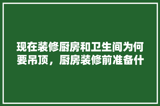 现在装修厨房和卫生间为何要吊顶，厨房装修前准备什么工作好。 现在装修厨房和卫生间为何要吊顶，厨房装修前准备什么工作好。 家居设计