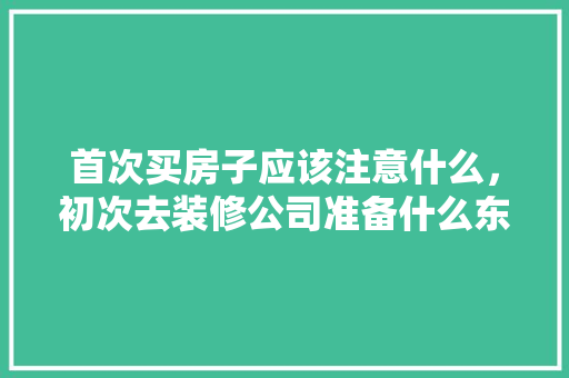 首次买房子应该注意什么，初次去装修公司准备什么东西。 首次买房子应该注意什么，初次去装修公司准备什么东西。 二手房