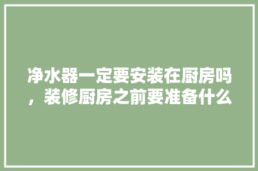 净水器一定要安装在厨房吗，装修厨房之前要准备什么东西。 净水器一定要安装在厨房吗，装修厨房之前要准备什么东西。 家居装饰