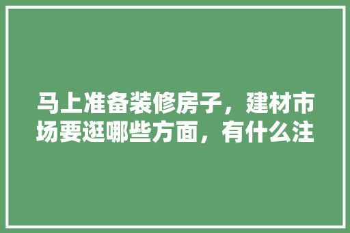 马上准备装修房子，建材市场要逛哪些方面，有什么注意事项，网店装修前准备什么东西呢。 马上准备装修房子，建材市场要逛哪些方面，有什么注意事项，网店装修前准备什么东西呢。 家居设计