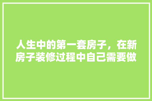 人生中的第一套房子，在新房子装修过程中自己需要做什么，找自己装修需要准备什么东西。 人生中的第一套房子，在新房子装修过程中自己需要做什么，找自己装修需要准备什么东西。 二手房