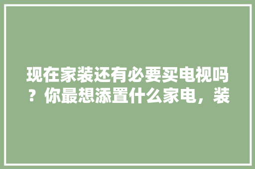 现在家装还有必要买电视吗？你最想添置什么家电，装修要准备什么电器好呢。 现在家装还有必要买电视吗？你最想添置什么家电，装修要准备什么电器好呢。 家居设计