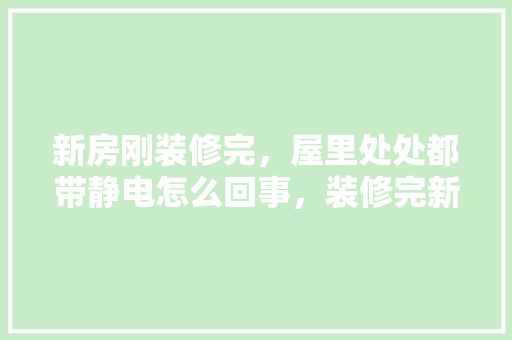 新房刚装修完，屋里处处都带静电怎么回事，装修完新家准备什么东西。 新房刚装修完，屋里处处都带静电怎么回事，装修完新家准备什么东西。 装修知识