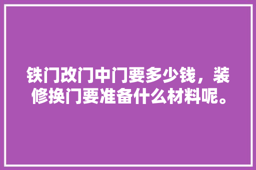 铁门改门中门要多少钱，装修换门要准备什么材料呢。 铁门改门中门要多少钱，装修换门要准备什么材料呢。 家居装饰