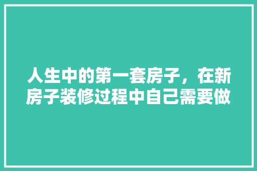 人生中的第一套房子，在新房子装修过程中自己需要做什么，装修开始前我该准备什么东西。 人生中的第一套房子，在新房子装修过程中自己需要做什么，装修开始前我该准备什么东西。 家居设计