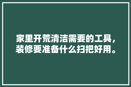 家里开荒清洁需要的工具，装修要准备什么扫把好用。 家里开荒清洁需要的工具，装修要准备什么扫把好用。 家居装饰