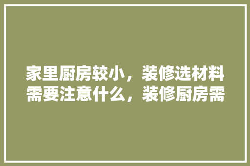 家里厨房较小，装修选材料需要注意什么，装修厨房需要准备什么东西。 家里厨房较小，装修选材料需要注意什么，装修厨房需要准备什么东西。 家居装饰