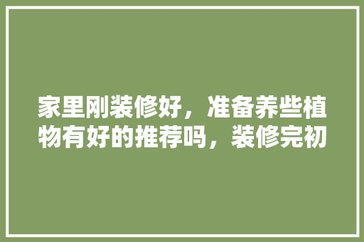 家里刚装修好，准备养些植物有好的推荐吗，装修完初步准备什么材料。 家里刚装修好，准备养些植物有好的推荐吗，装修完初步准备什么材料。 装修知识