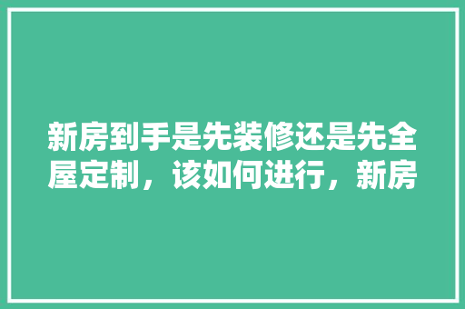 新房到手是先装修还是先全屋定制，该如何进行，新房装修前的准备什么工作。 新房到手是先装修还是先全屋定制，该如何进行，新房装修前的准备什么工作。 家居设计